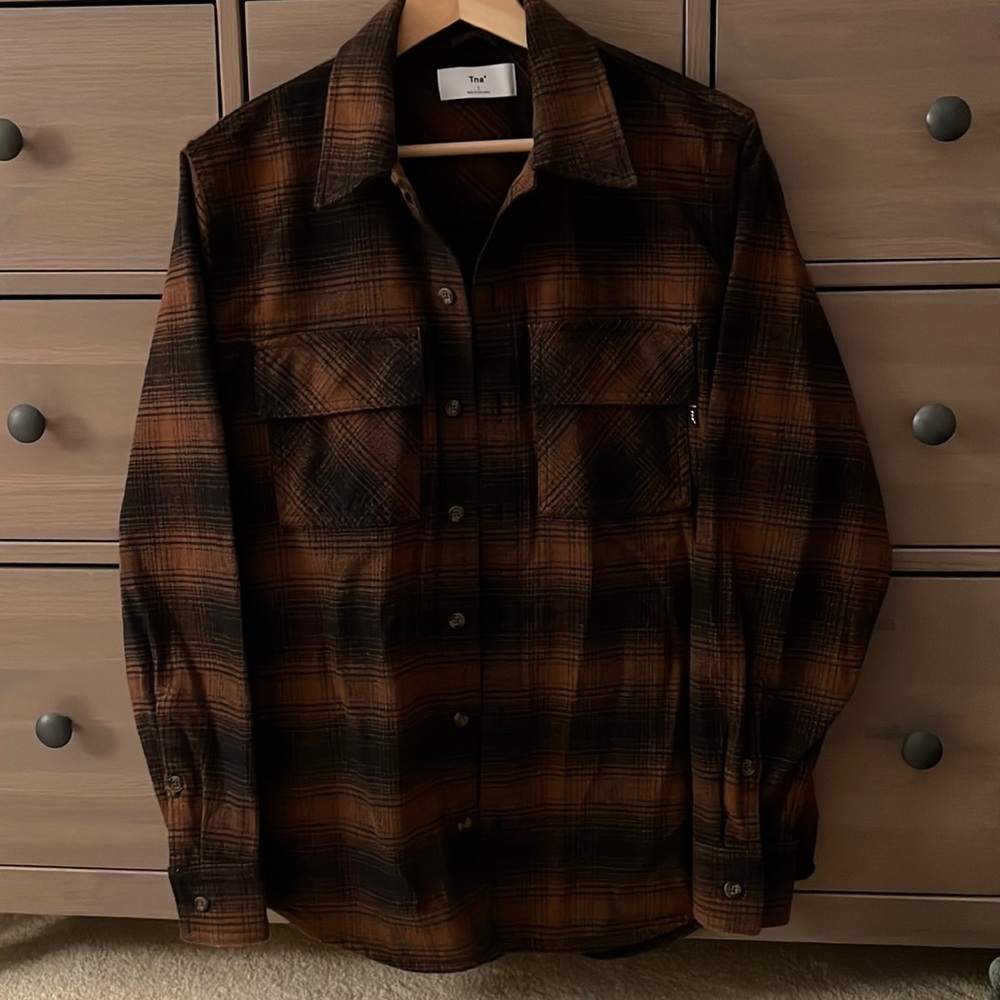 Aritzia Tna Plaid Oversized Button-Up